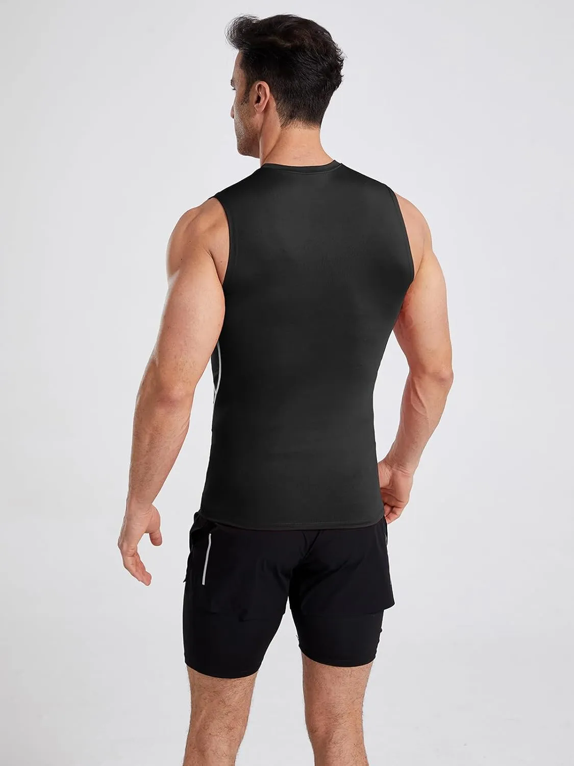 4/5/6 Pack Athletic Sleeveless Shirts for Men Workout Tank Tops Compression Tank Top Gym Muscle Shirts for Running