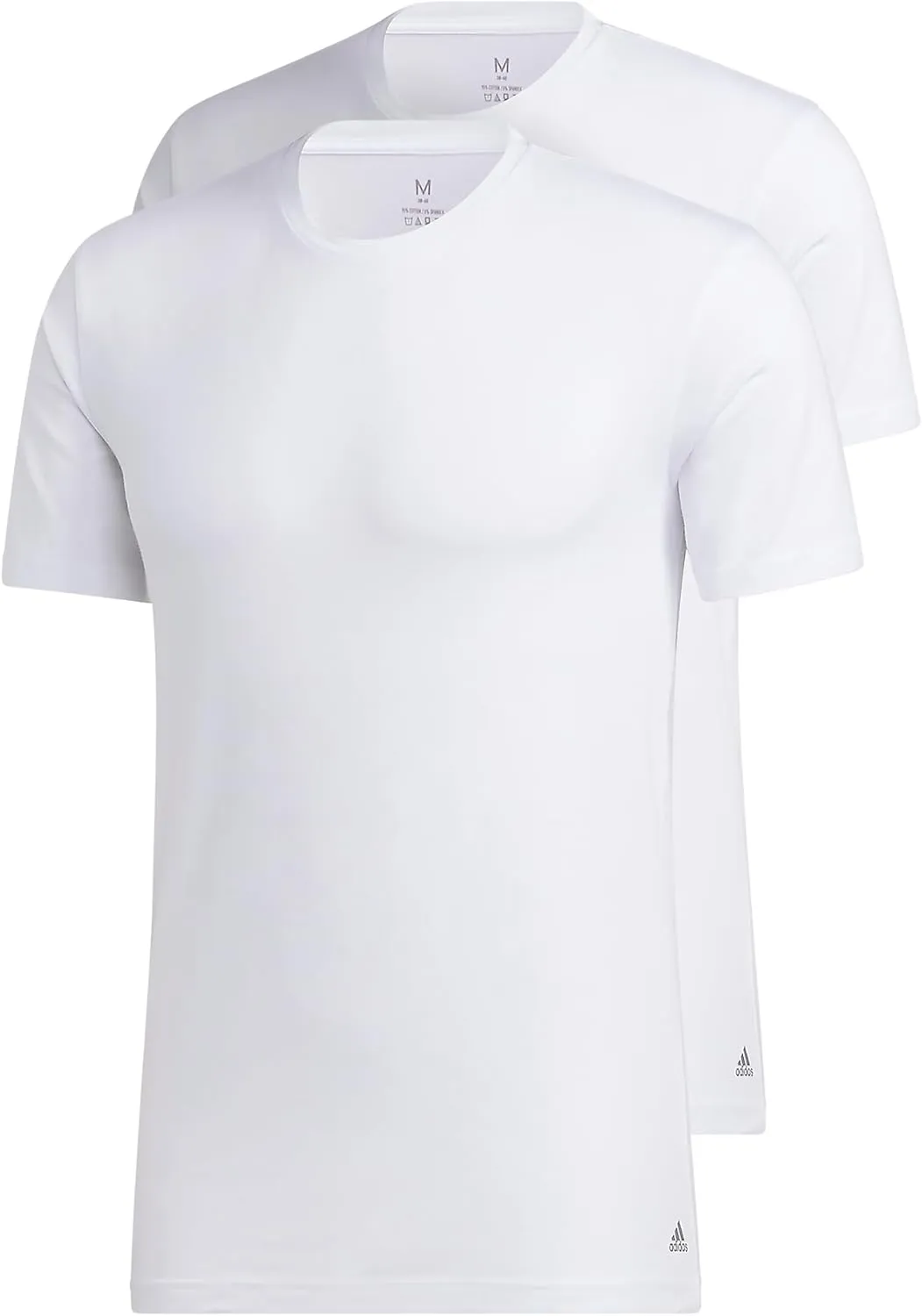adidas Men's Stretch Cotton Crew Neck Undershirts (2-Pack)