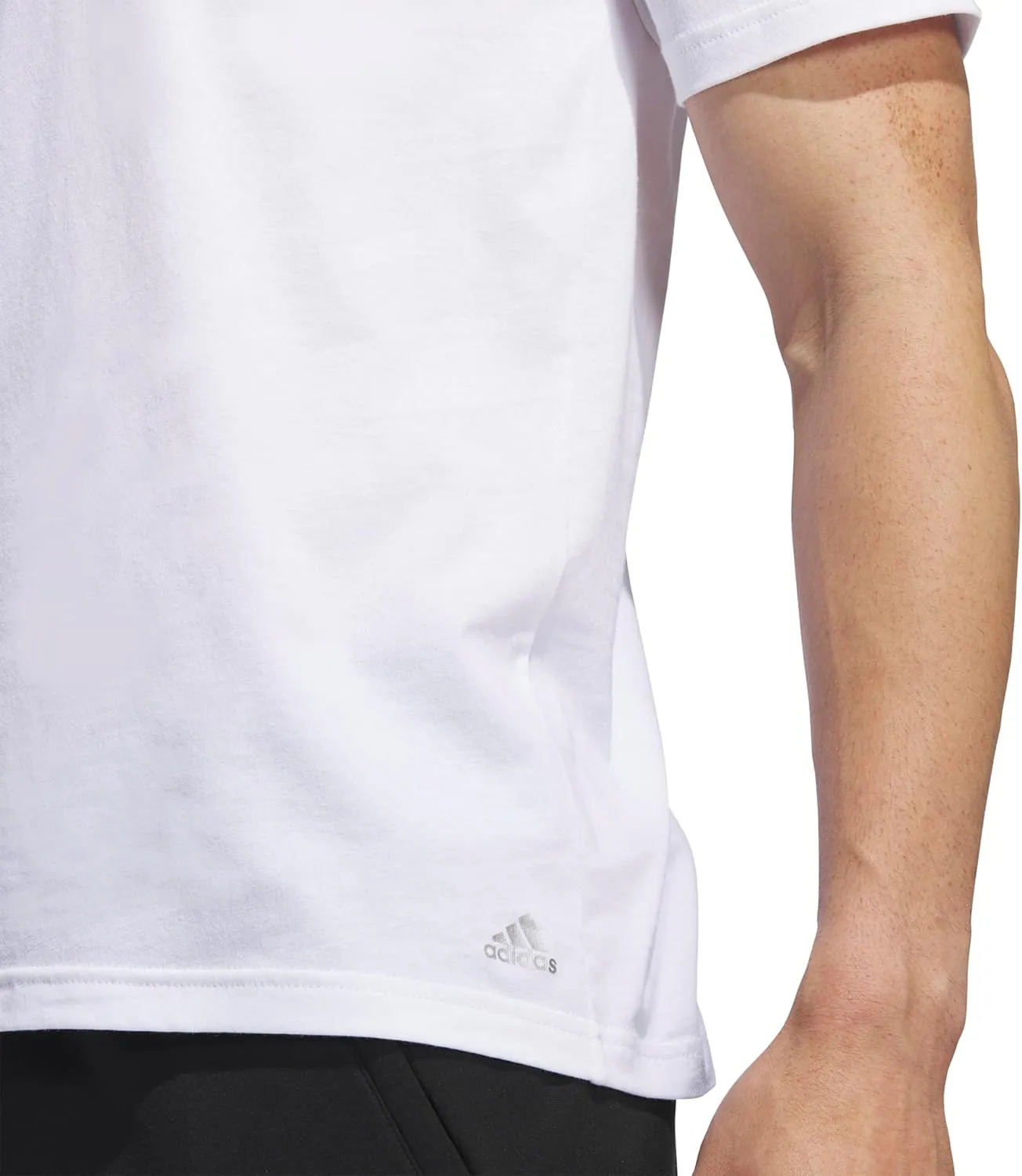 adidas Men's Stretch Cotton Crew Neck Undershirts (2-Pack)