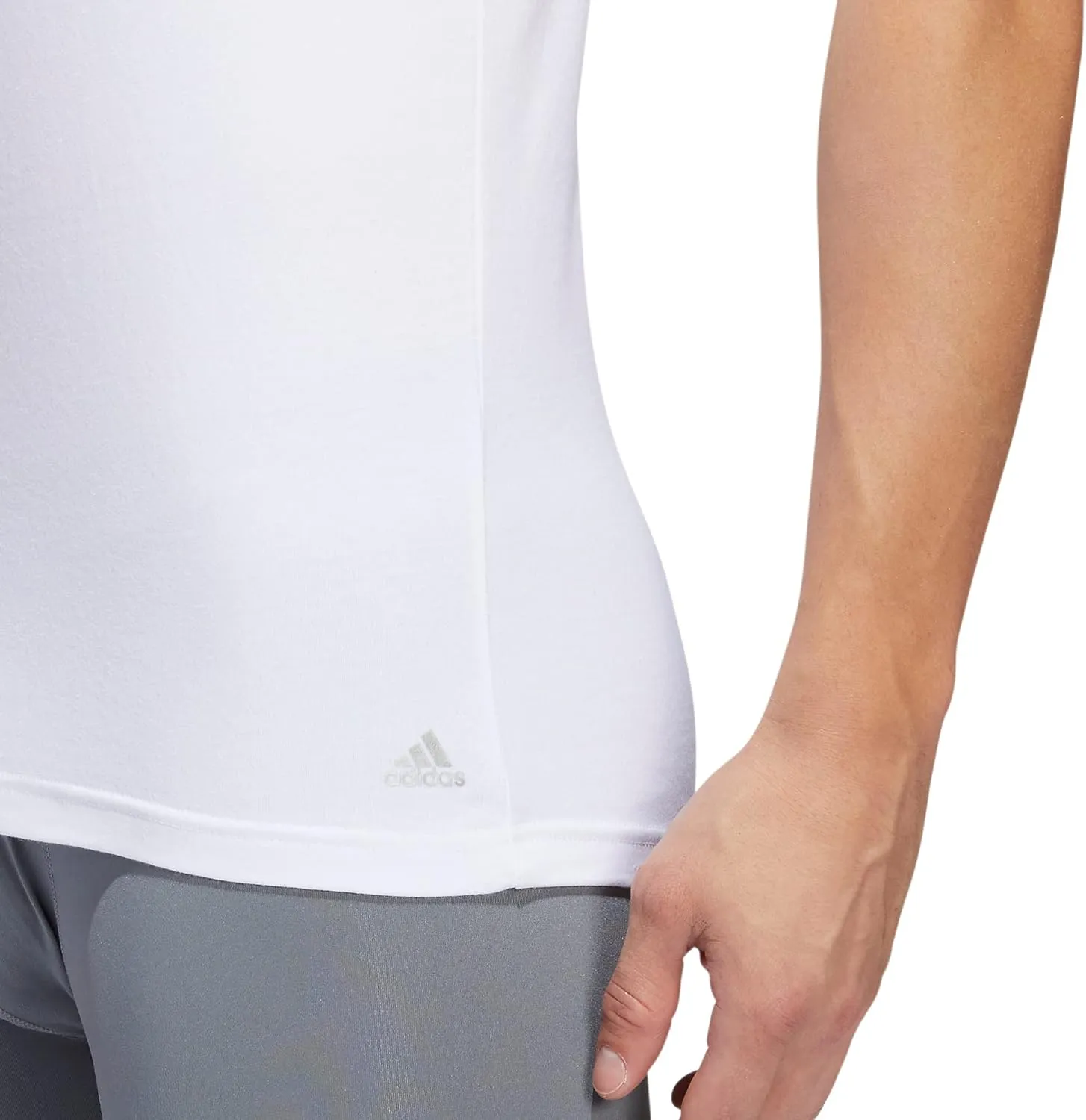 adidas Men's Stretch Cotton Crew Neck Undershirts (2-Pack)