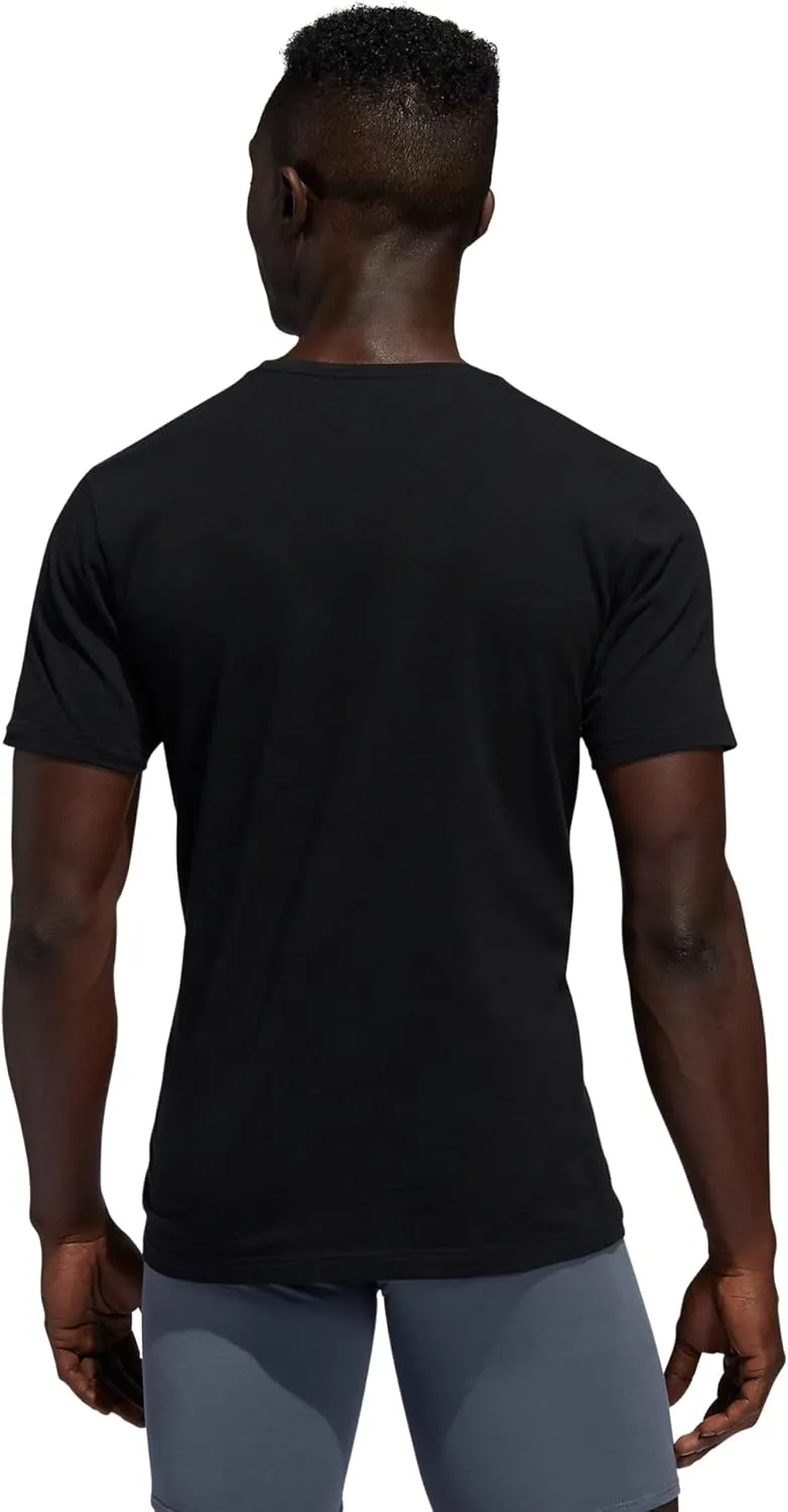 adidas Men's Stretch Cotton Crew Neck Undershirts (2-Pack)