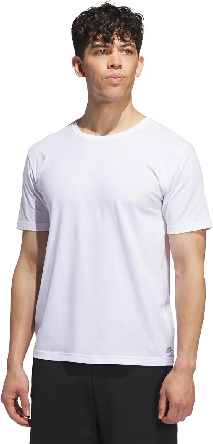 adidas Men's Stretch Cotton Crew Neck Undershirts (2-Pack)