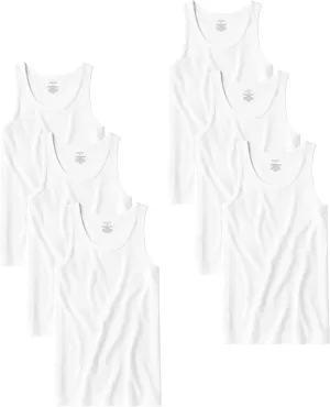 Andrew Scott Men's Cotton A-Shirt Tanks | Tag Free 100% Cotton Tank Tops |Multi Packs-Colors