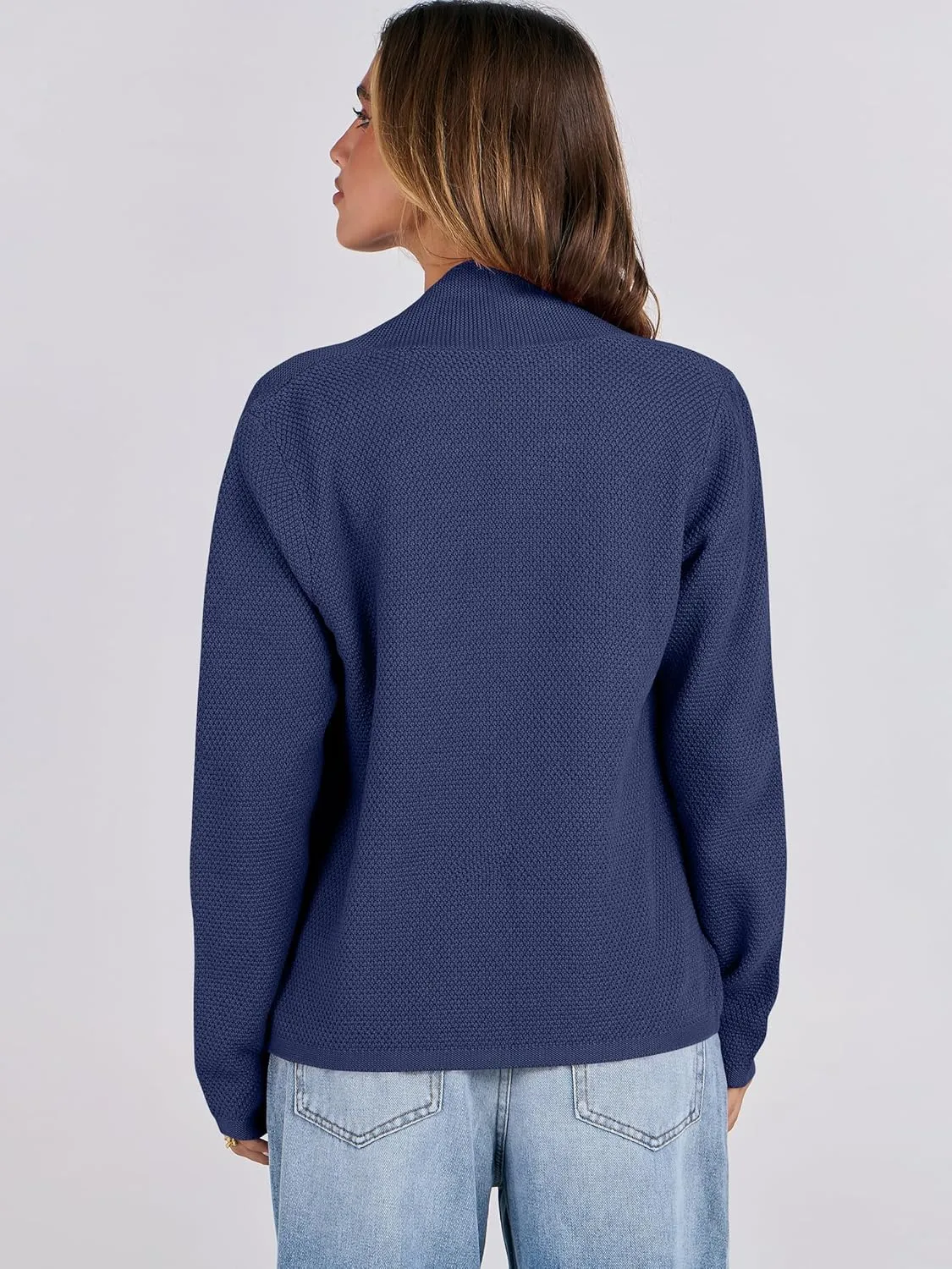 ANRABESS Womens Cardigan Sweater 2025 Casual Waffle Knit Long Sleeve Button Down Fall Fashion Jackets Outwear