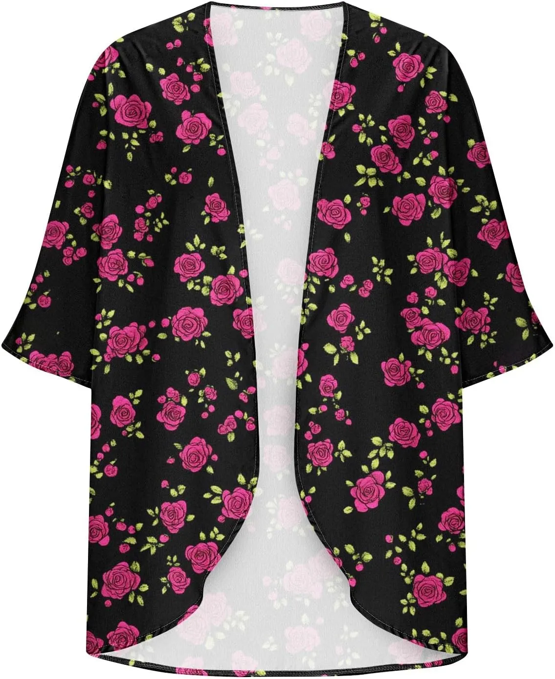 Beach Cover Ups for Women Summer Lightweight Floral Printed Chiffon Cardigan Dressy Casual Vacation Boho Blouses Tops