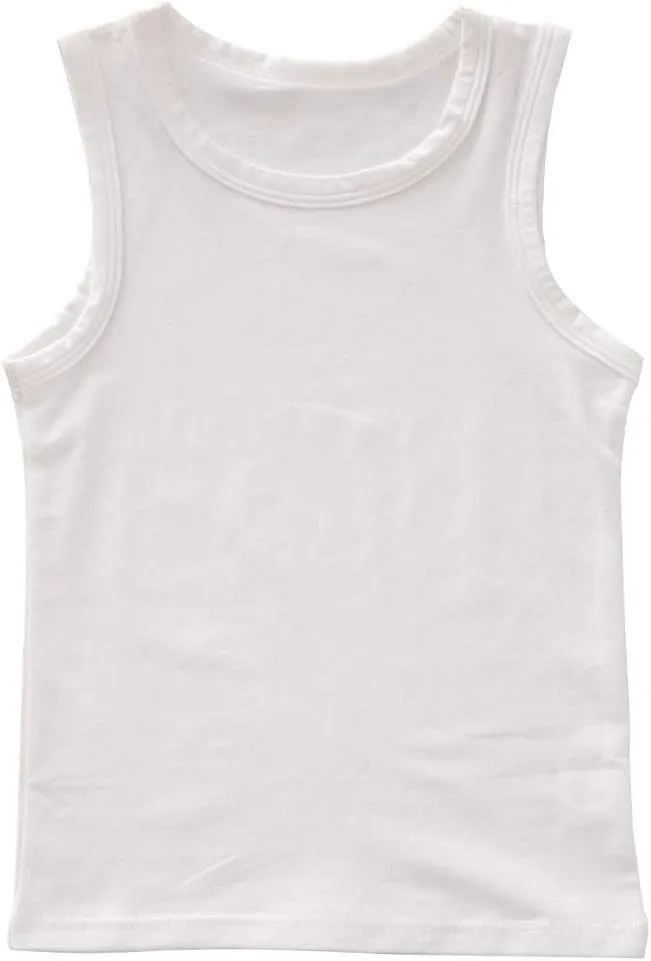 benetia Girl's Boys Cotton Tank Kids Undershirts 3-Pack