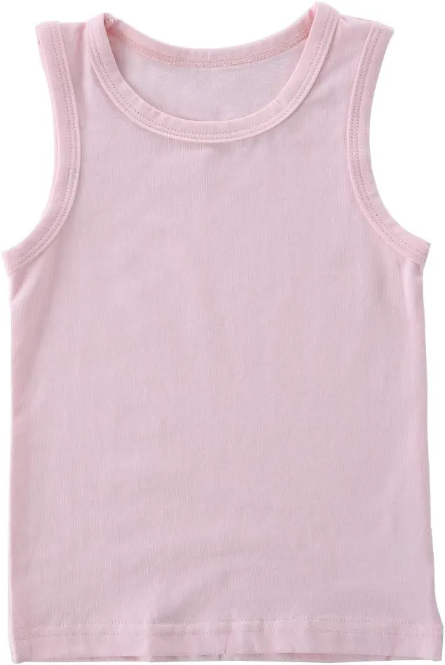 benetia Girl's Boys Cotton Tank Kids Undershirts 3-Pack