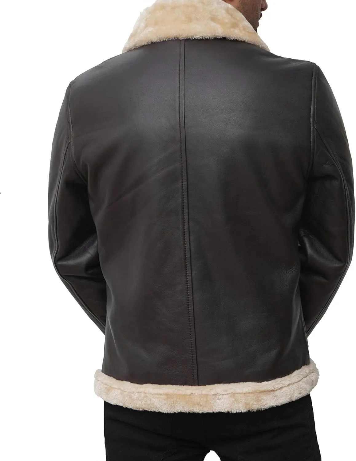 Blingsoul Shearling Leather Jackets for Men - Mens Real Leather Jacket