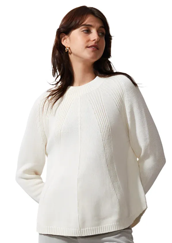Chunky Cotton Sweater in White