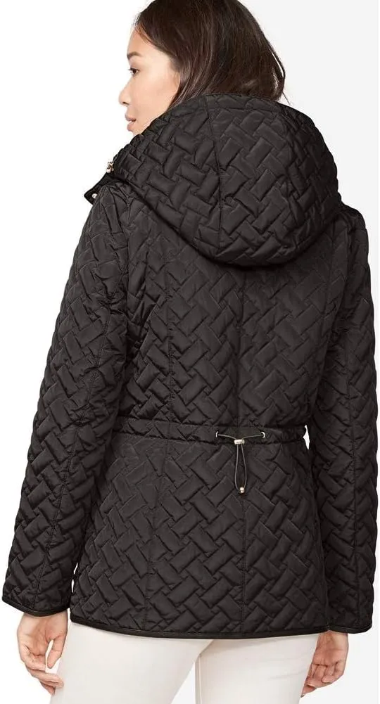 Cole Haan Women's Faux Trimmed Quilted Signature Coat