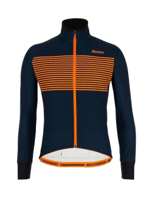 Color Winter Jacket in Navy/Orange by Santini