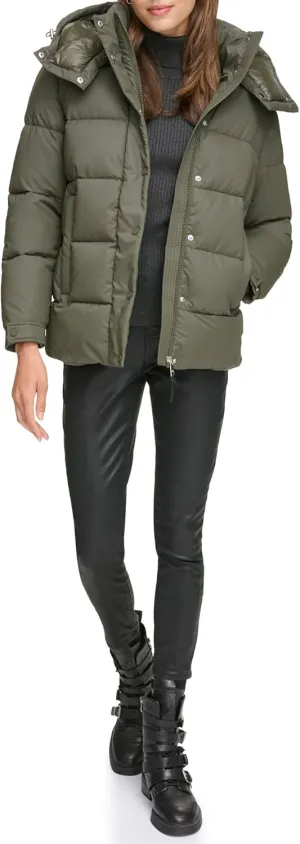 DKNY Womens Down Puffer Coat
