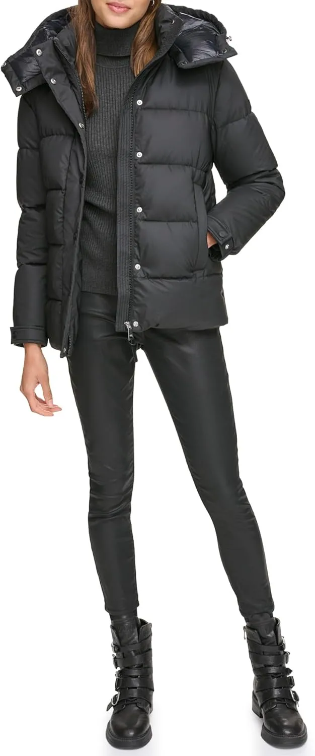 DKNY Womens Down Puffer Coat