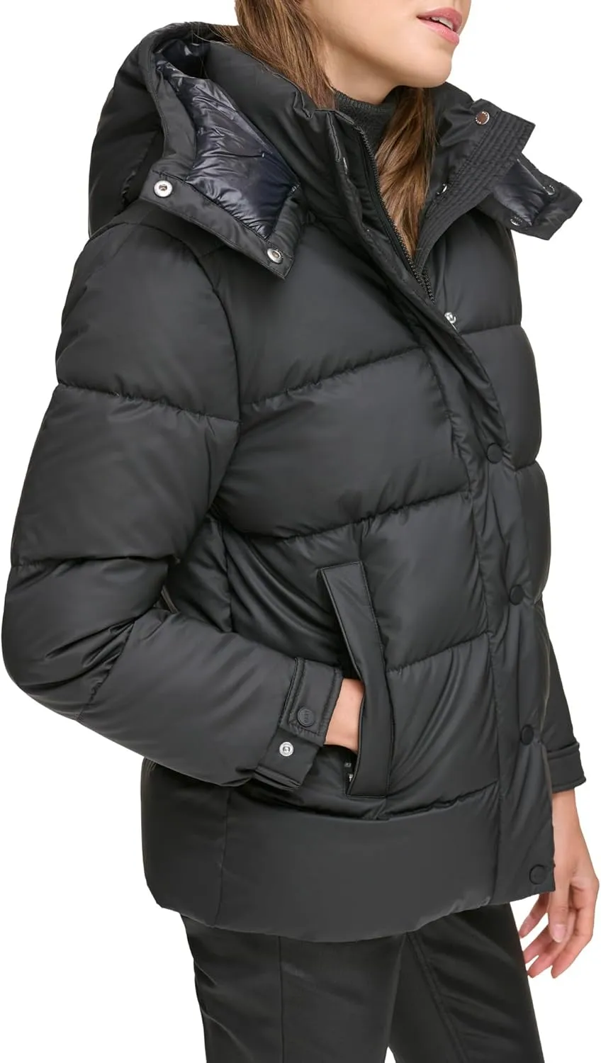 DKNY Womens Down Puffer Coat