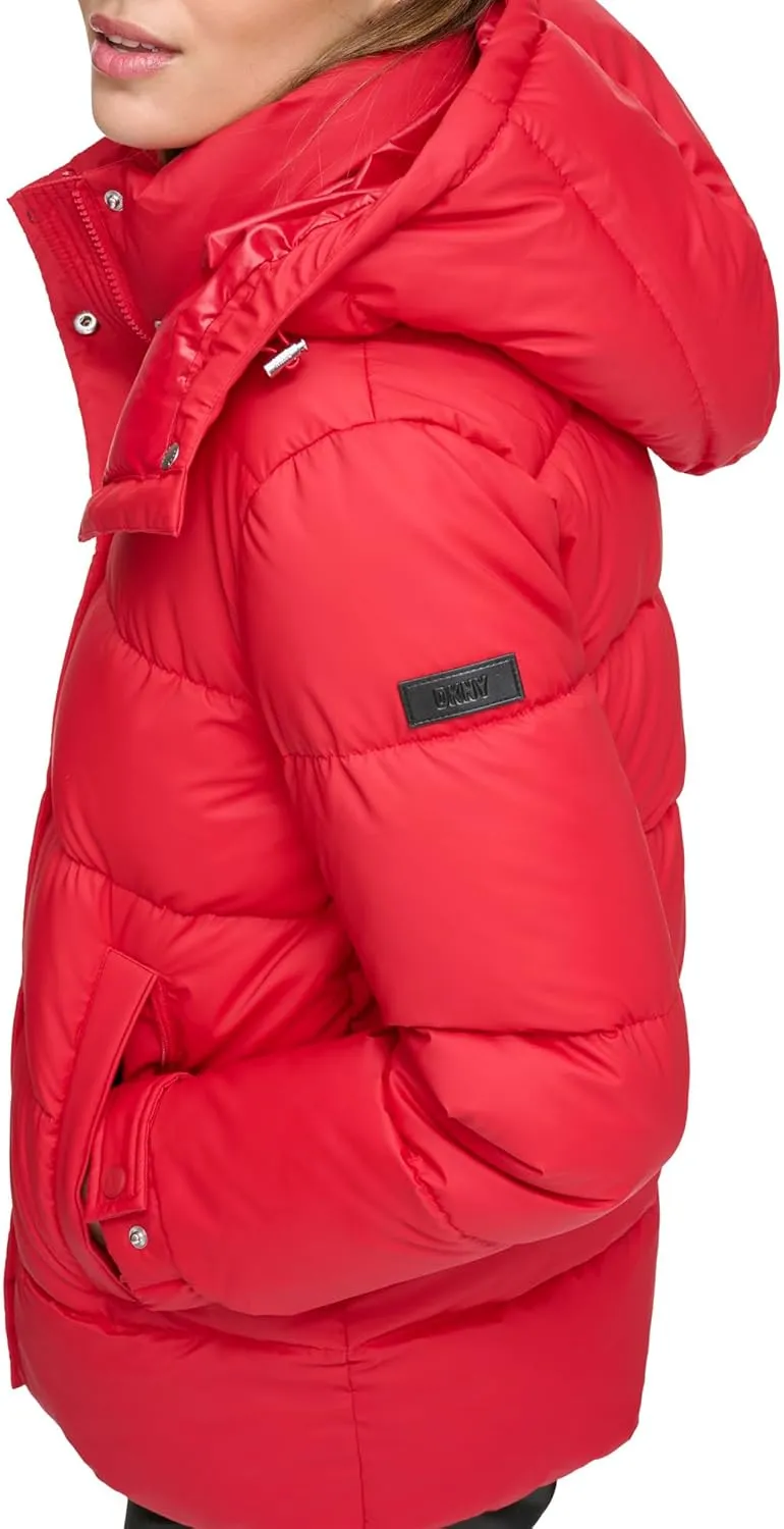 DKNY Womens Down Puffer Coat