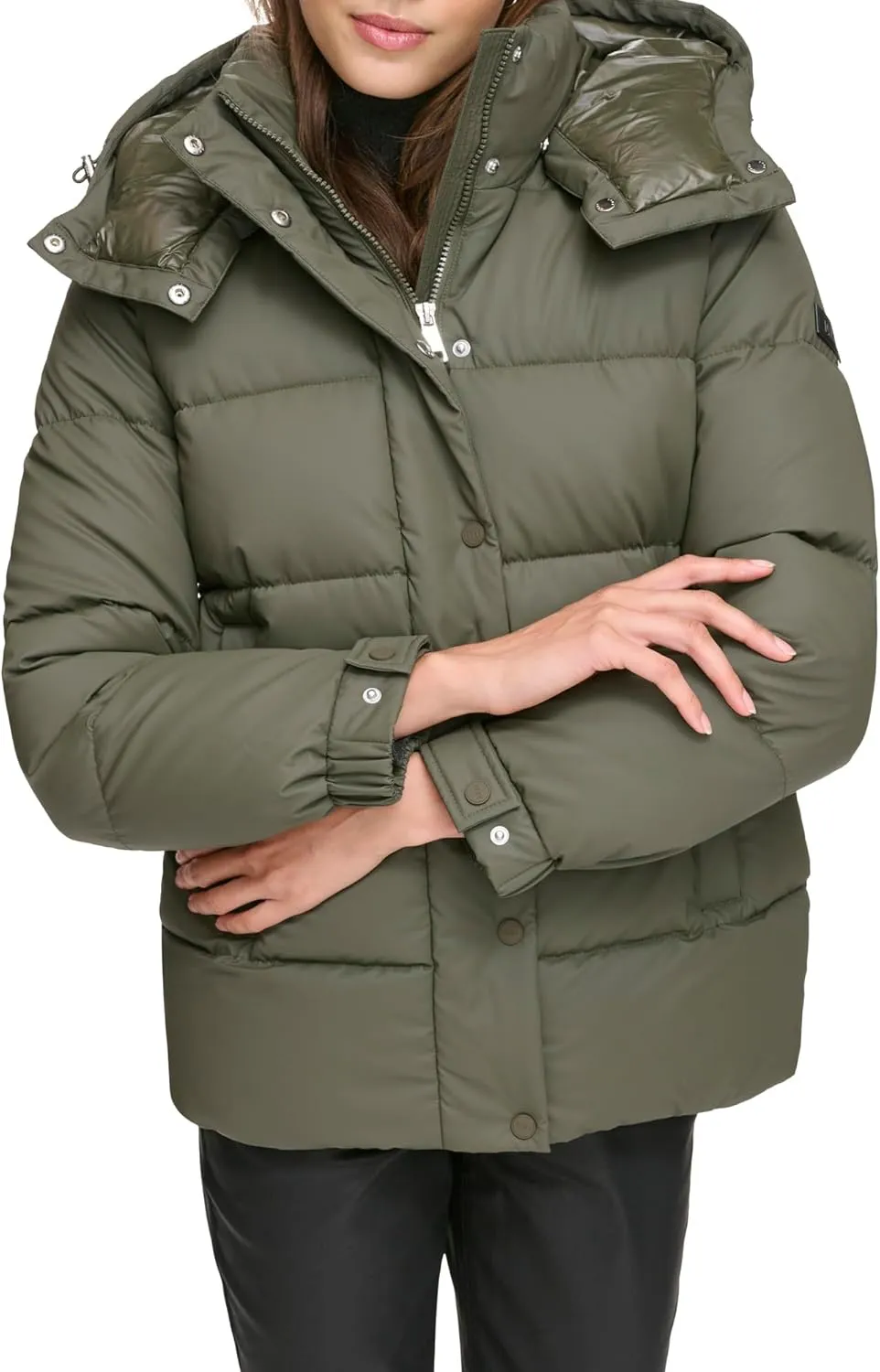 DKNY Womens Down Puffer Coat