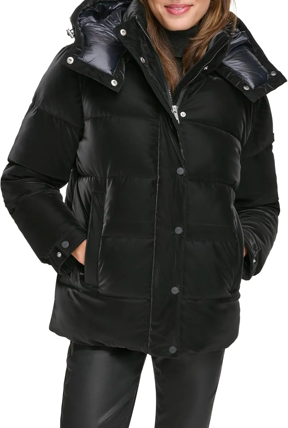 DKNY Womens Down Puffer Coat