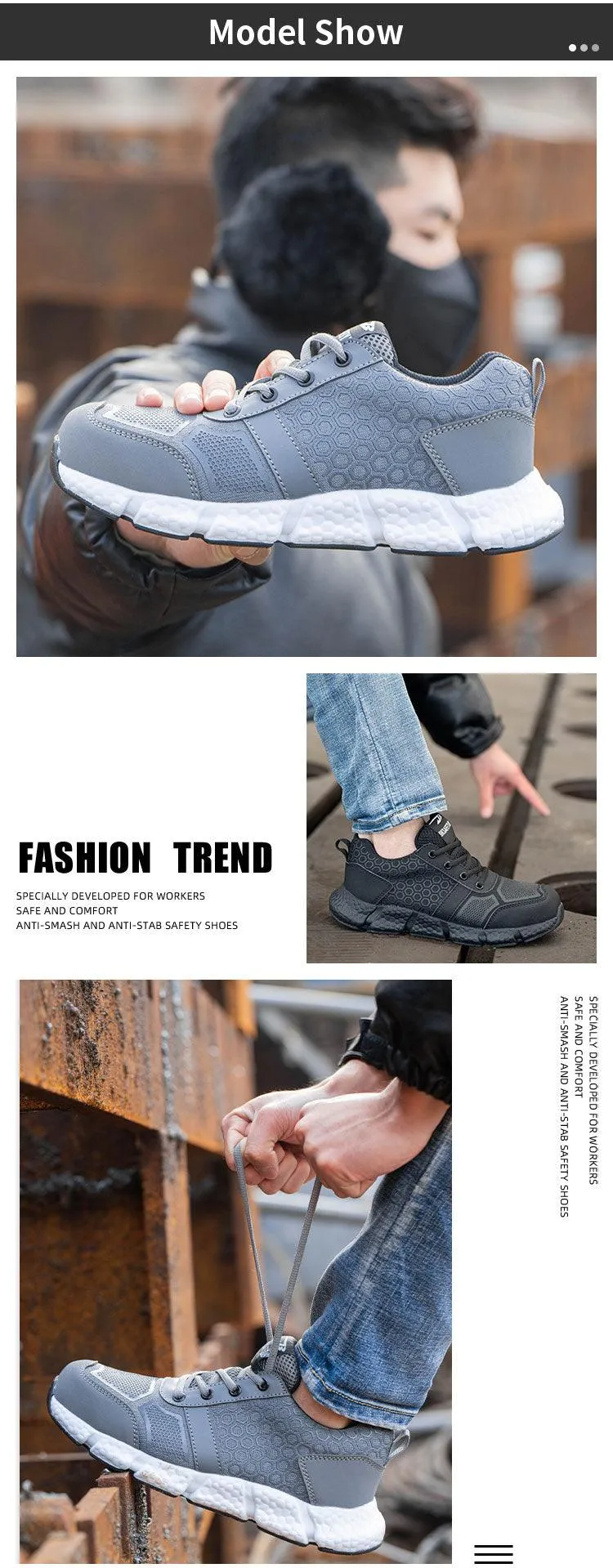 Fashionable Men's Lightweight Breathable Hiking Shoes