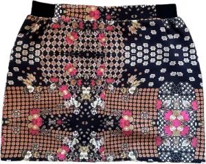 Golf Bottom for Women - Coral Skort - Coral Black Brown Unique Pattern Mix and Match