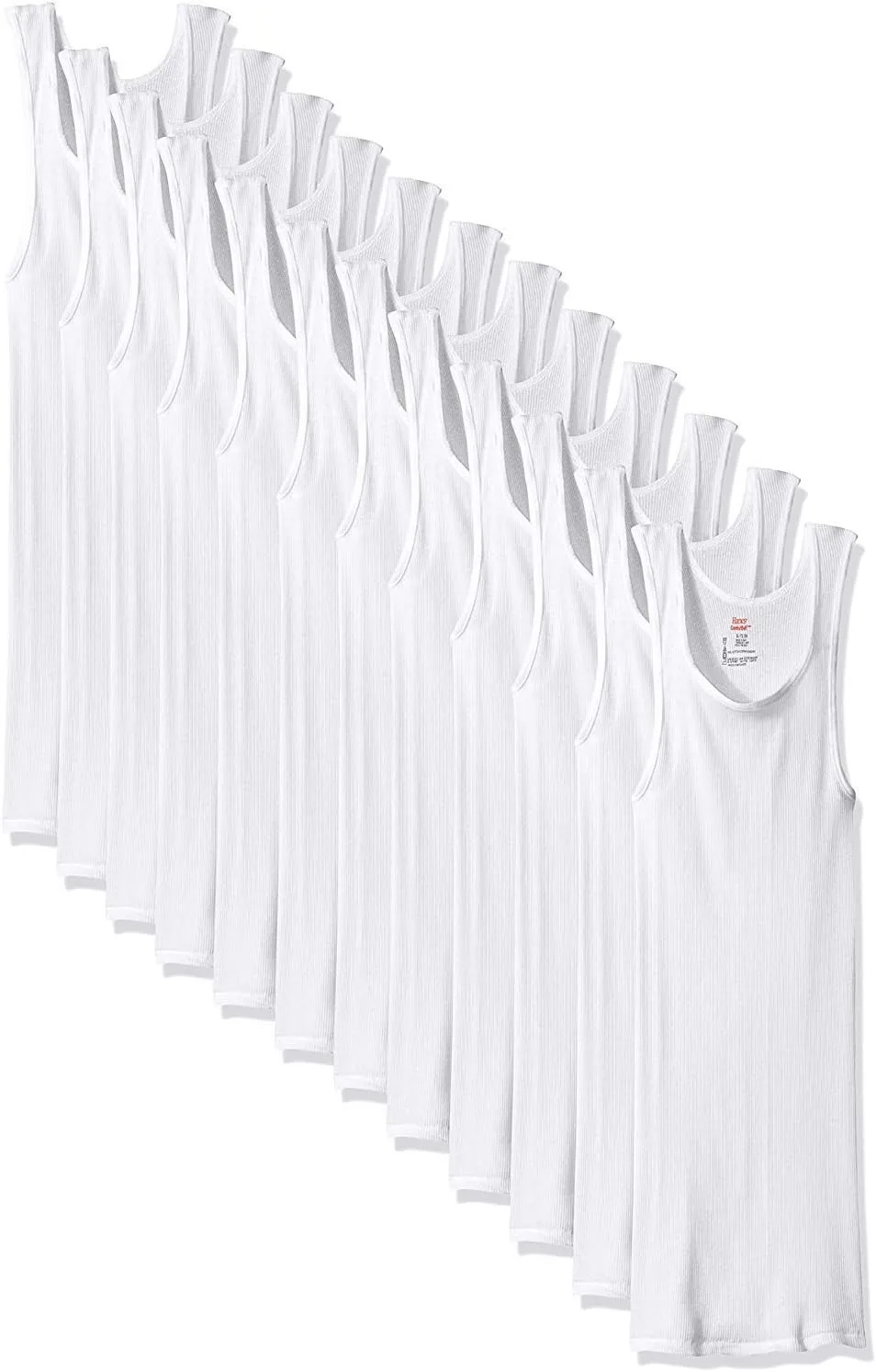 Hanes Men's Cotton Tank Undershirts 12-Pack