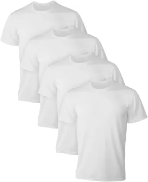 Hanes Ultimate Men's X-Temp Mesh Crewneck Undershirts, 4-Pack Extended Size White 2XL