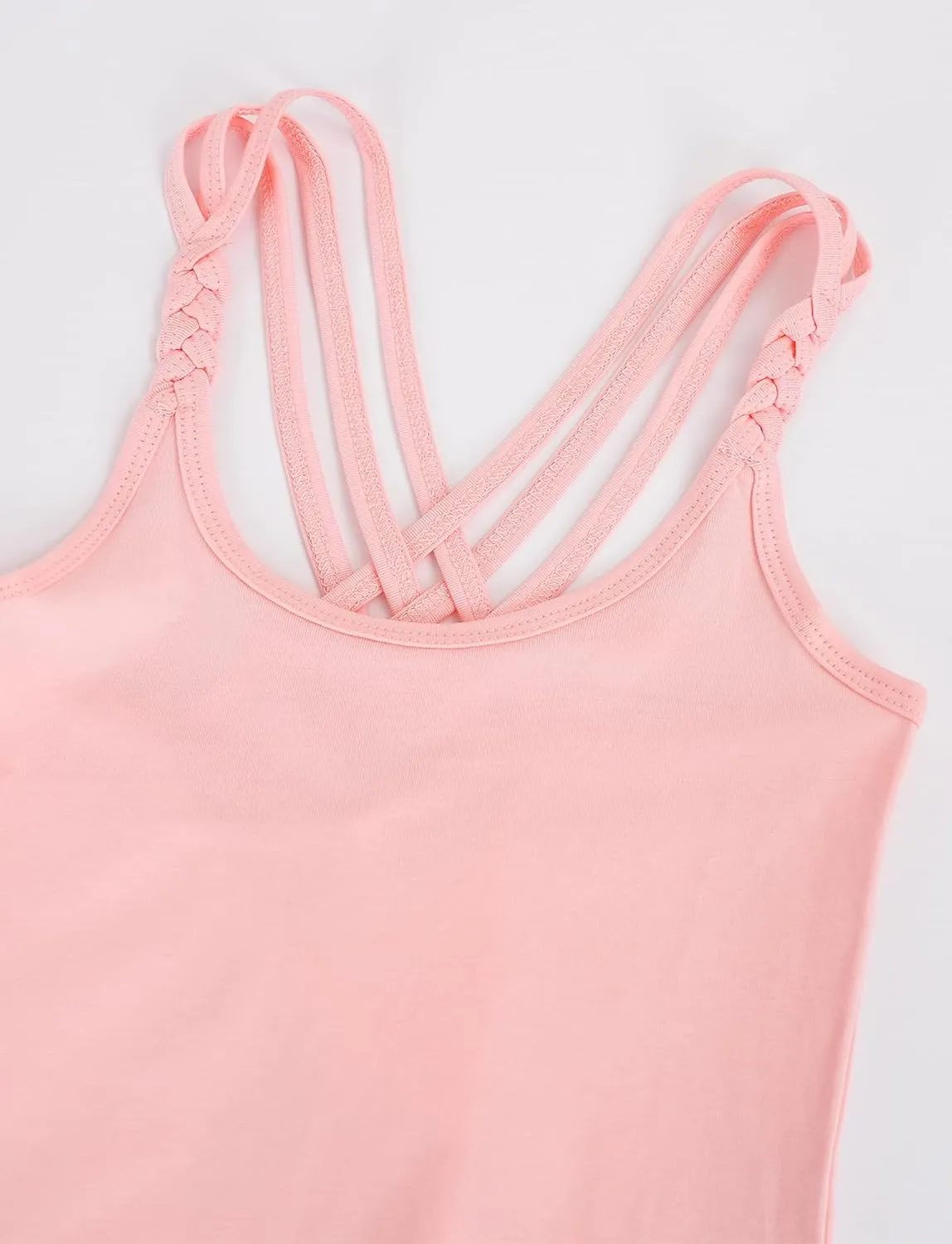 Happy Cherry Girls Sleeveless Tank Top Stretch Undershirts Basic Cami Camisole 3 Pack