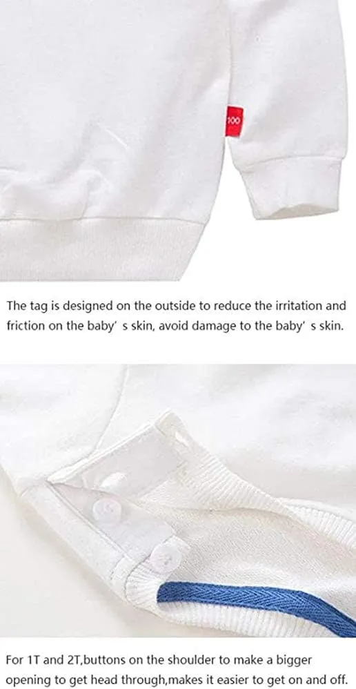 HAXICO Unisex Kids Solid Cotton Thin Pullover Sweatshirt T-Shirt Toddler Baby Crewneck Long Sleeve Tshirts Tops Blouse