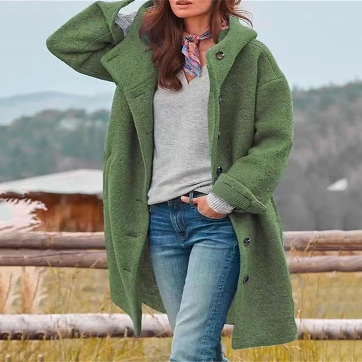 JOFOW trench coat women wool coats for women long coat women womens dress coat