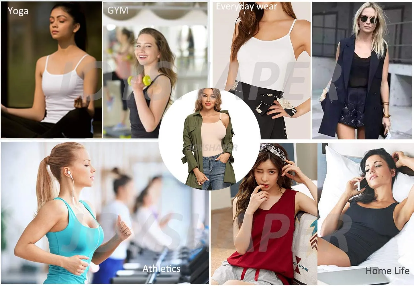 JOYSHAPER Women's Shapewear Tank Tops Tummy Control Camisoles Seamless Compression Cami Tops with Adjustable Straps