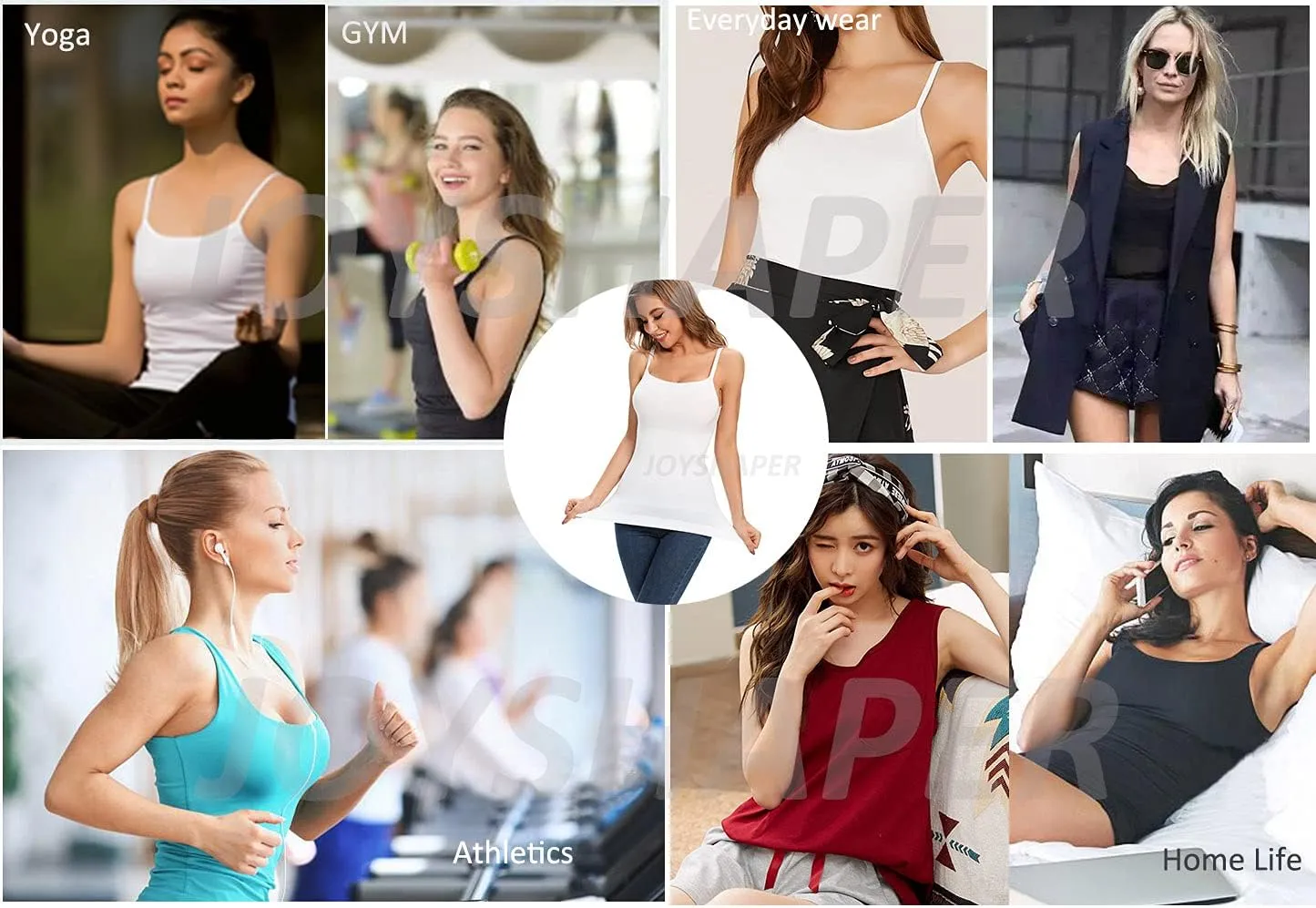 JOYSHAPER Women's Shapewear Tank Tops Tummy Control Camisoles Seamless Compression Cami Tops with Adjustable Straps