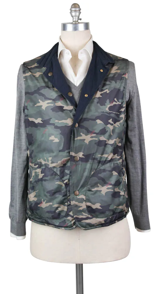 Luciano Barbera Navy Blue Reversible Vest - 40 US / 50 EU
