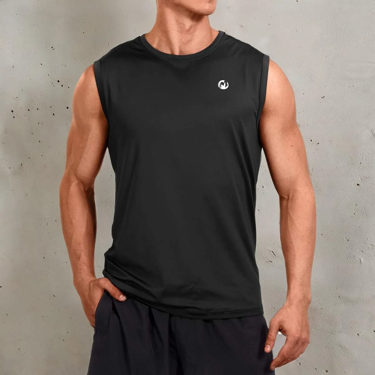 M MOTEEPI Mens Sleeveless Muscle Shirts Workout Athletic Gym Tank Tops Quick Dry