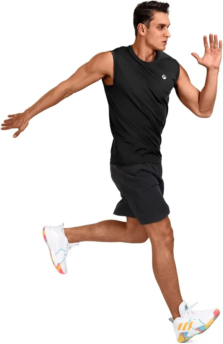 M MOTEEPI Mens Sleeveless Muscle Shirts Workout Athletic Gym Tank Tops Quick Dry