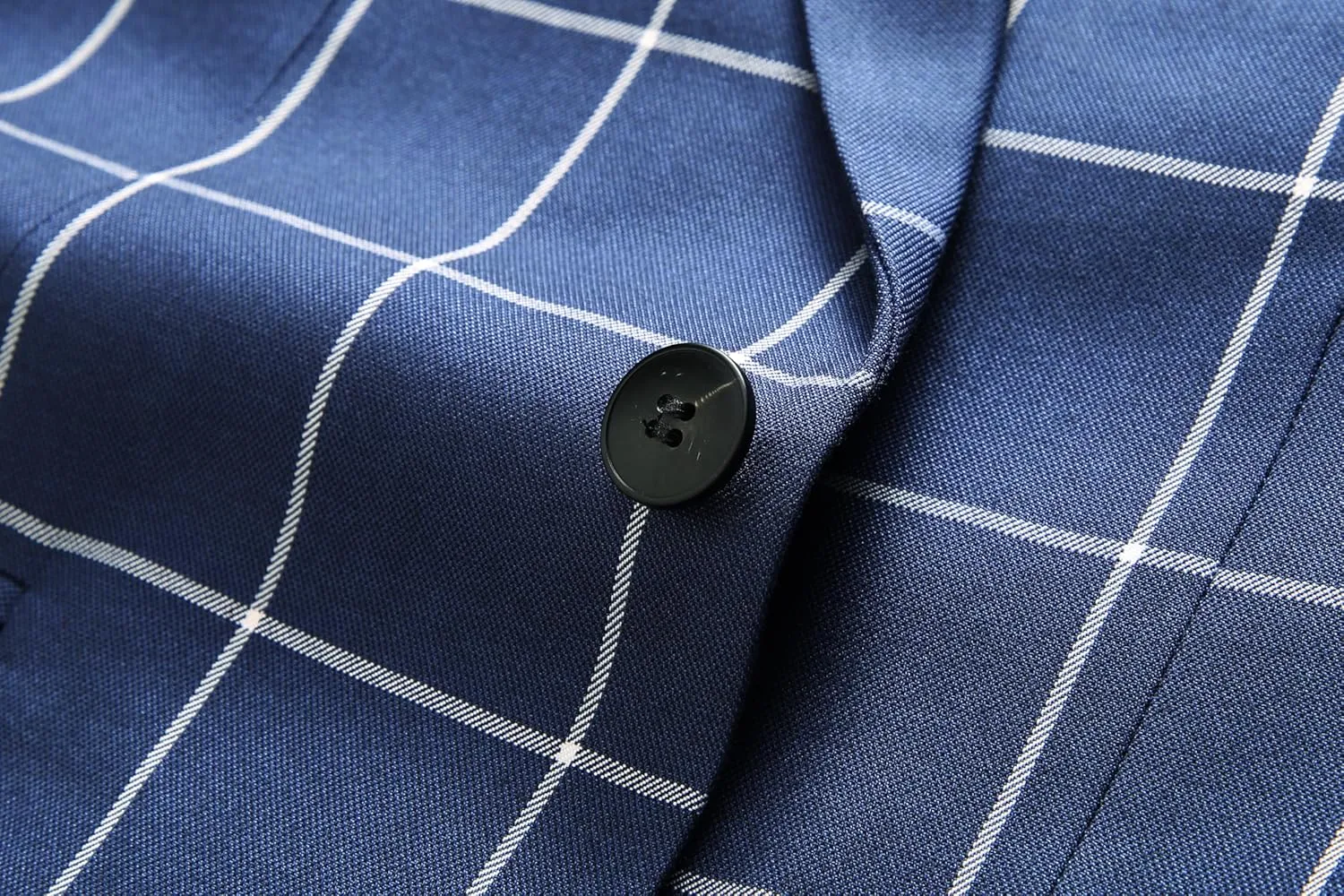 Mens Blazer Plaid Sport Coats One Button Casual Slim Fit Checked Jacket