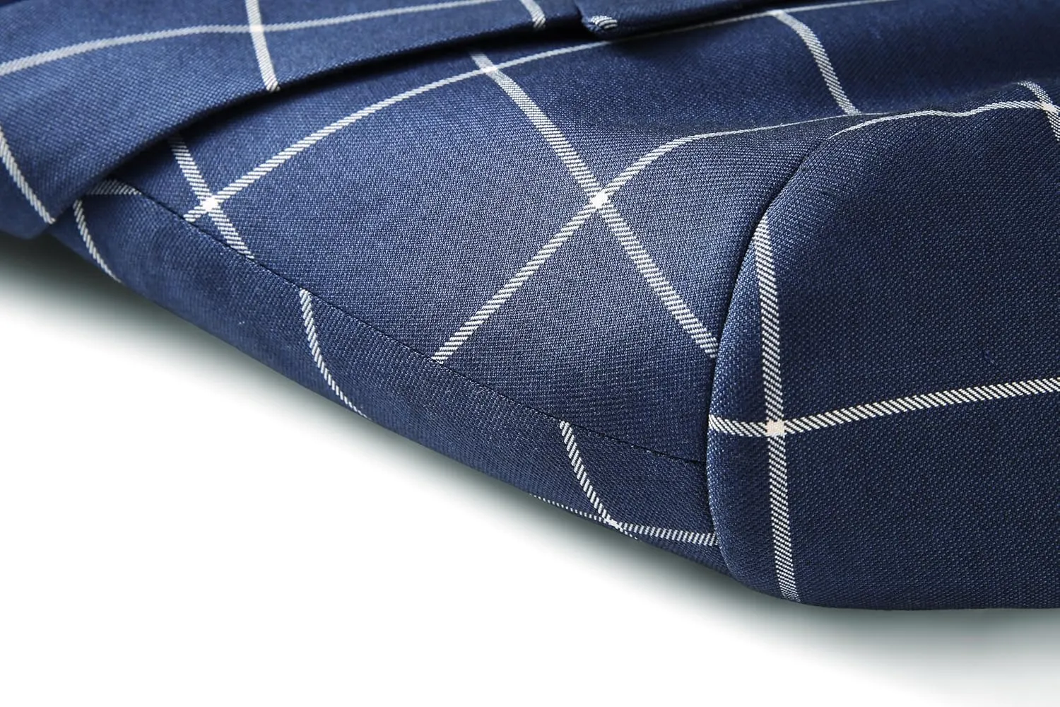 Mens Blazer Plaid Sport Coats One Button Casual Slim Fit Checked Jacket