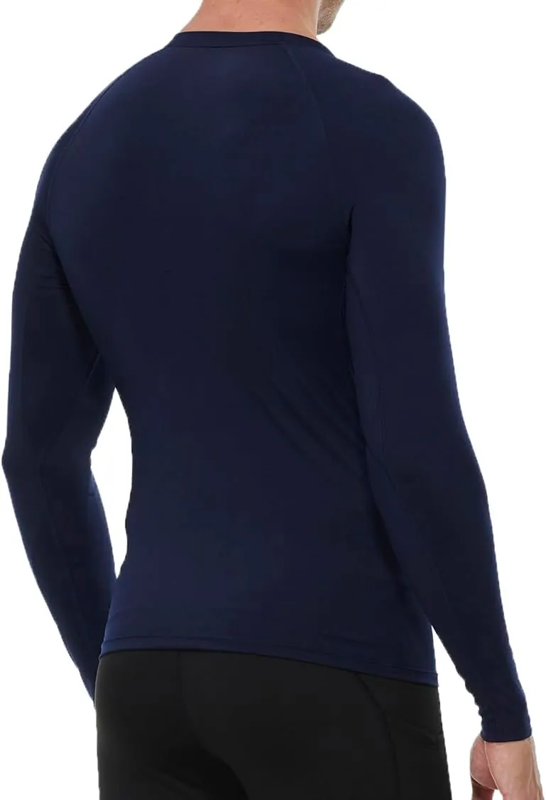 Men's Compression Shirts Long Sleeve Athletic T Shirt Workout Cool Dry Running Tops Gym Undershirts Baselayers 1/2 Pack