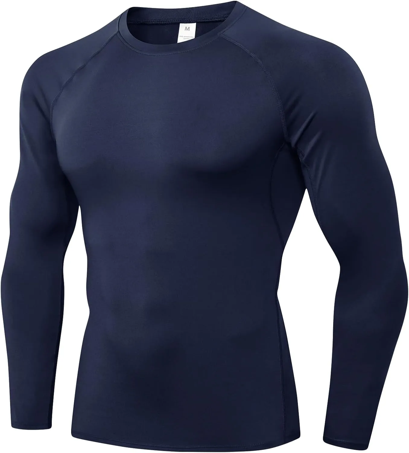 Men's Compression Shirts Long Sleeve Athletic T Shirt Workout Cool Dry Running Tops Gym Undershirts Baselayers 1/2 Pack