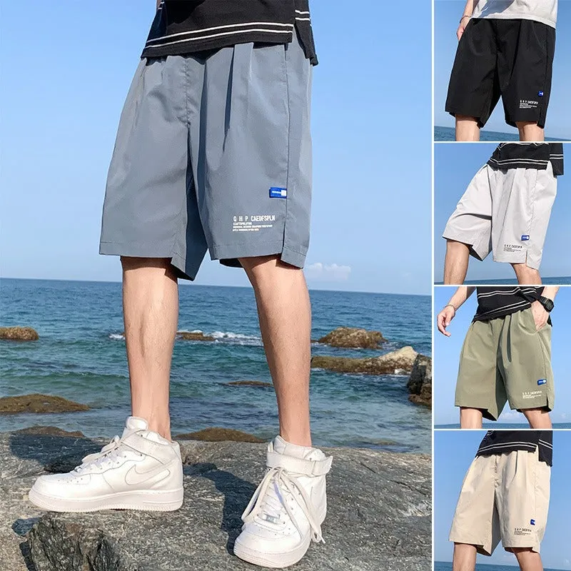 Mens Ice Silk Quick-Dry Shorts  Lightweight Summer Sportswear
