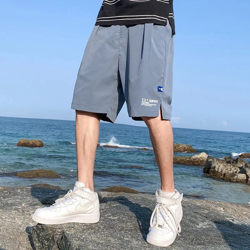 Mens Ice Silk Quick-Dry Shorts  Lightweight Summer Sportswear