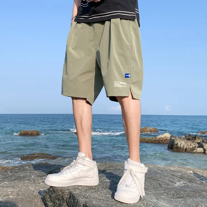 Mens Ice Silk Quick-Dry Shorts  Lightweight Summer Sportswear