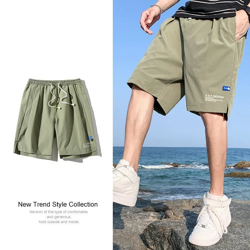 Mens Ice Silk Quick-Dry Shorts  Lightweight Summer Sportswear