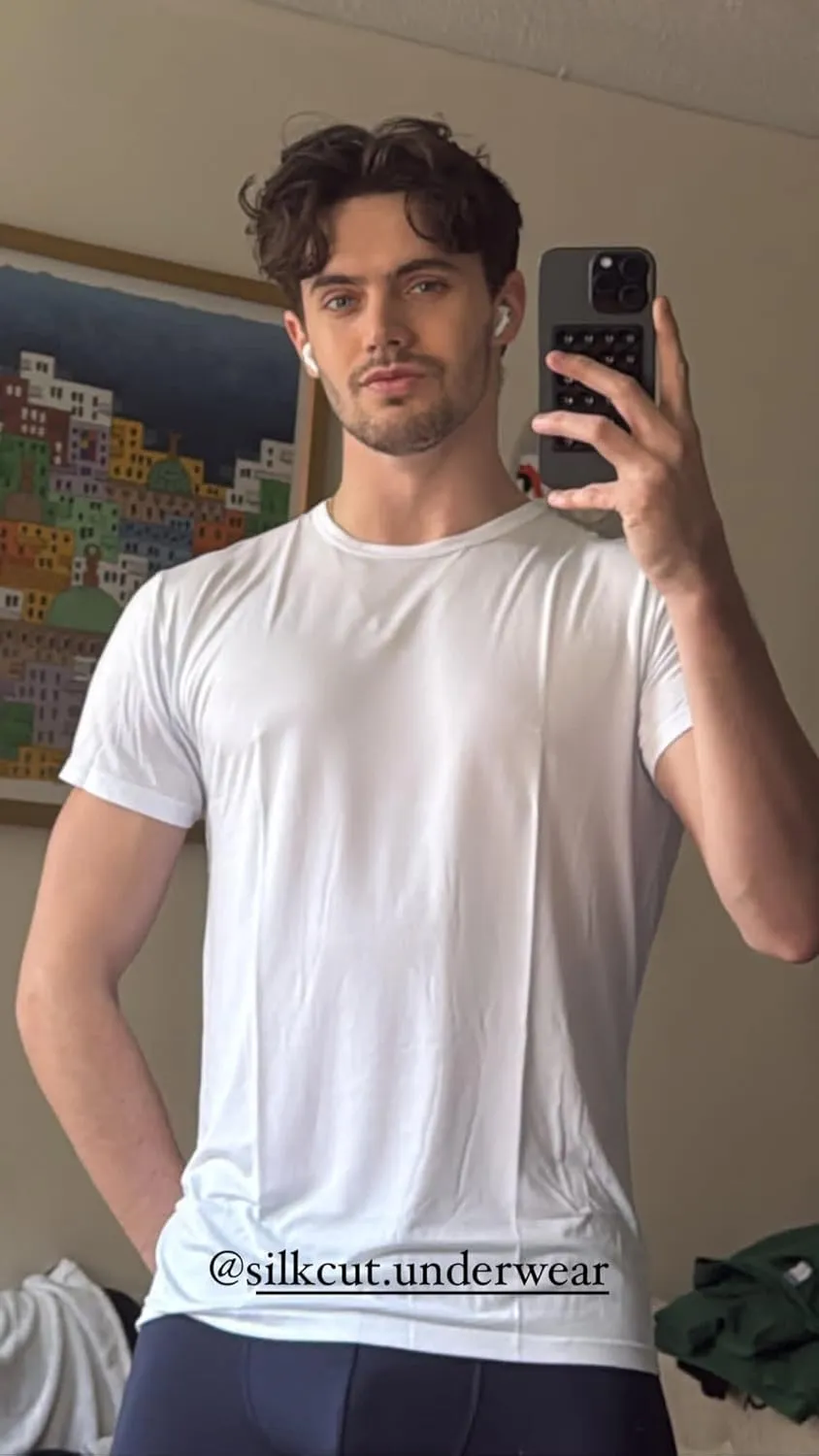 Men's V-Neck Undershirts, Ultra-Soft, Lightweight, Breathable, 3 Pack, Multicolor