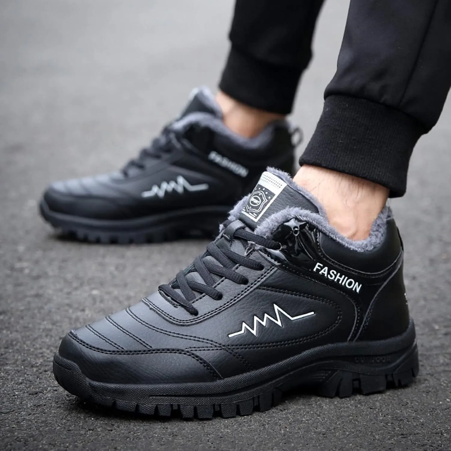 Men's Work Boots Soft Toe Hiking Sneakers Warm Fur Lined Womens Workout Shoes Winter Winter Backpacking Snow Botas Warm Water Hike Grounded Footwear