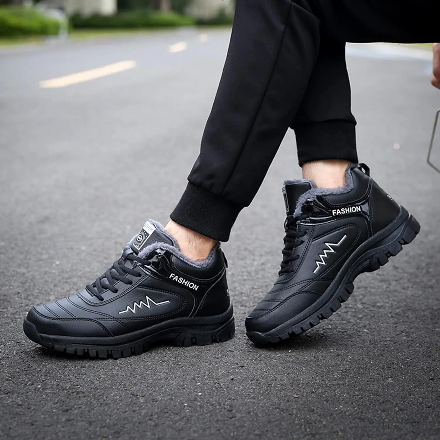 Men's Work Boots Soft Toe Hiking Sneakers Warm Fur Lined Womens Workout Shoes Winter Winter Backpacking Snow Botas Warm Water Hike Grounded Footwear