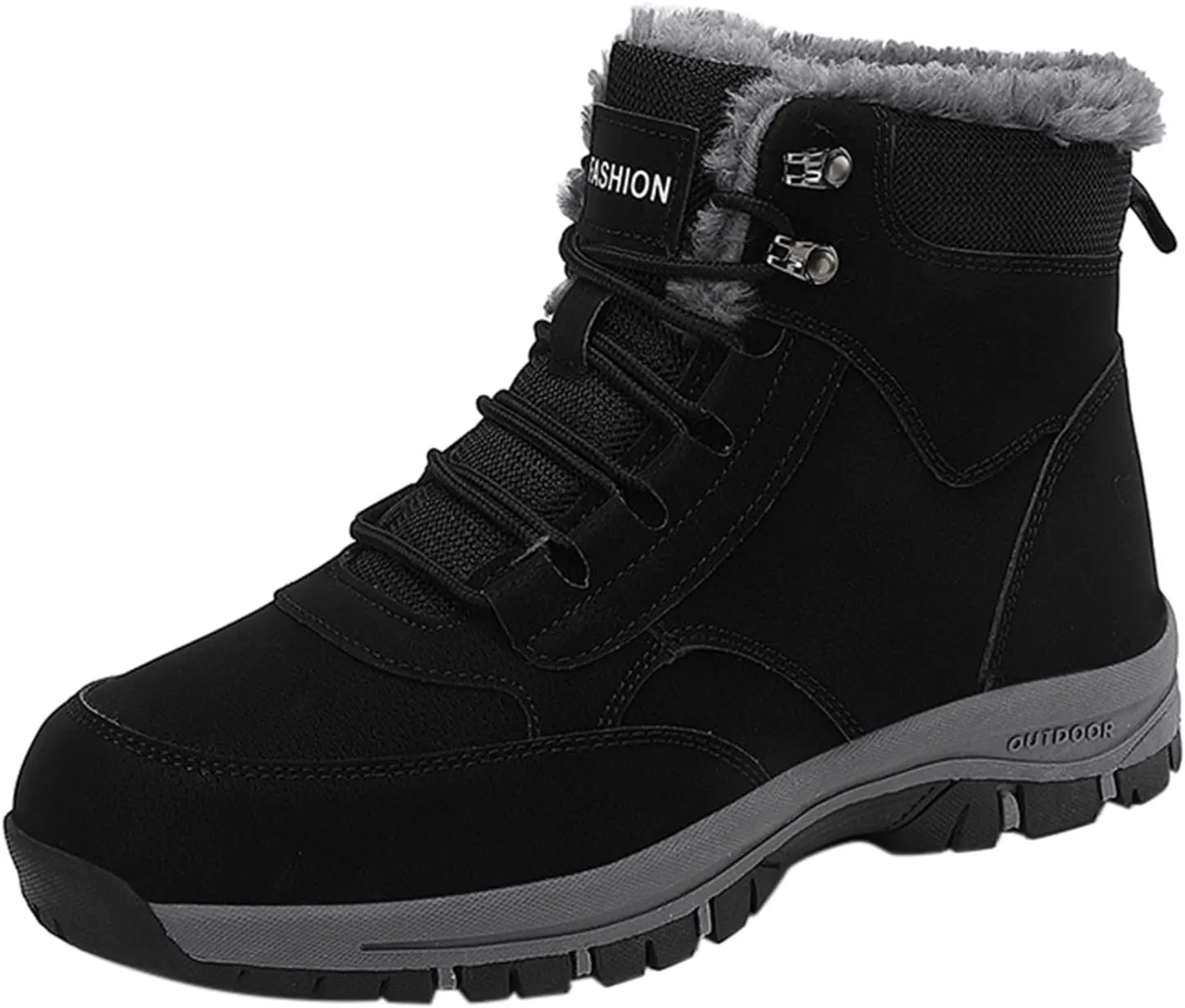 Men's Work Boots Steel Toe Hiking Sneakers Fur Lined Ankle Boot Women's Safety Toe Shoes Nonslip Non Slip Shoes Food Service Waterproof Hike Grounded Footwear