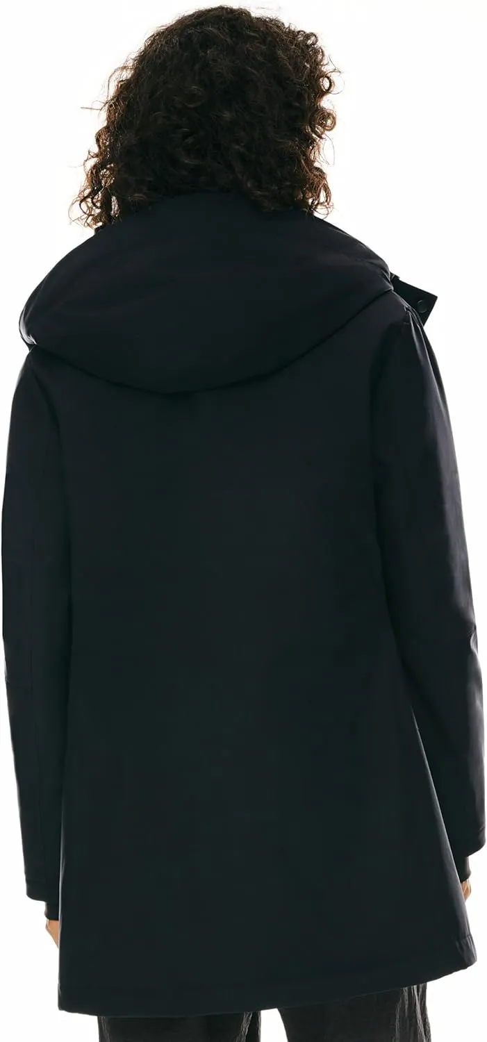 Orolay Women's Hooded Winter Puffer Jacket Long Down Parka Full Zip Lightweight Warm Outdoor Coat with Pockets