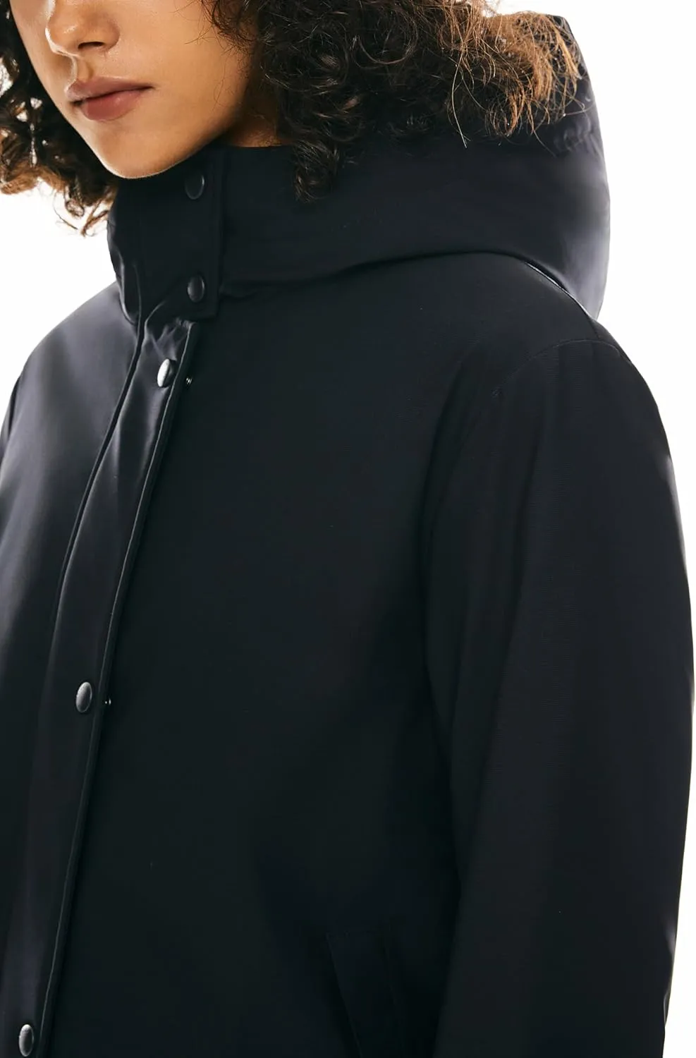 Orolay Women's Hooded Winter Puffer Jacket Long Down Parka Full Zip Lightweight Warm Outdoor Coat with Pockets