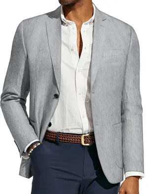 PJ PAUL JONES Mens Blazer Casual Sport Coats Regular Fit Two Button Suit Jacket Lightweight Sports Jacket