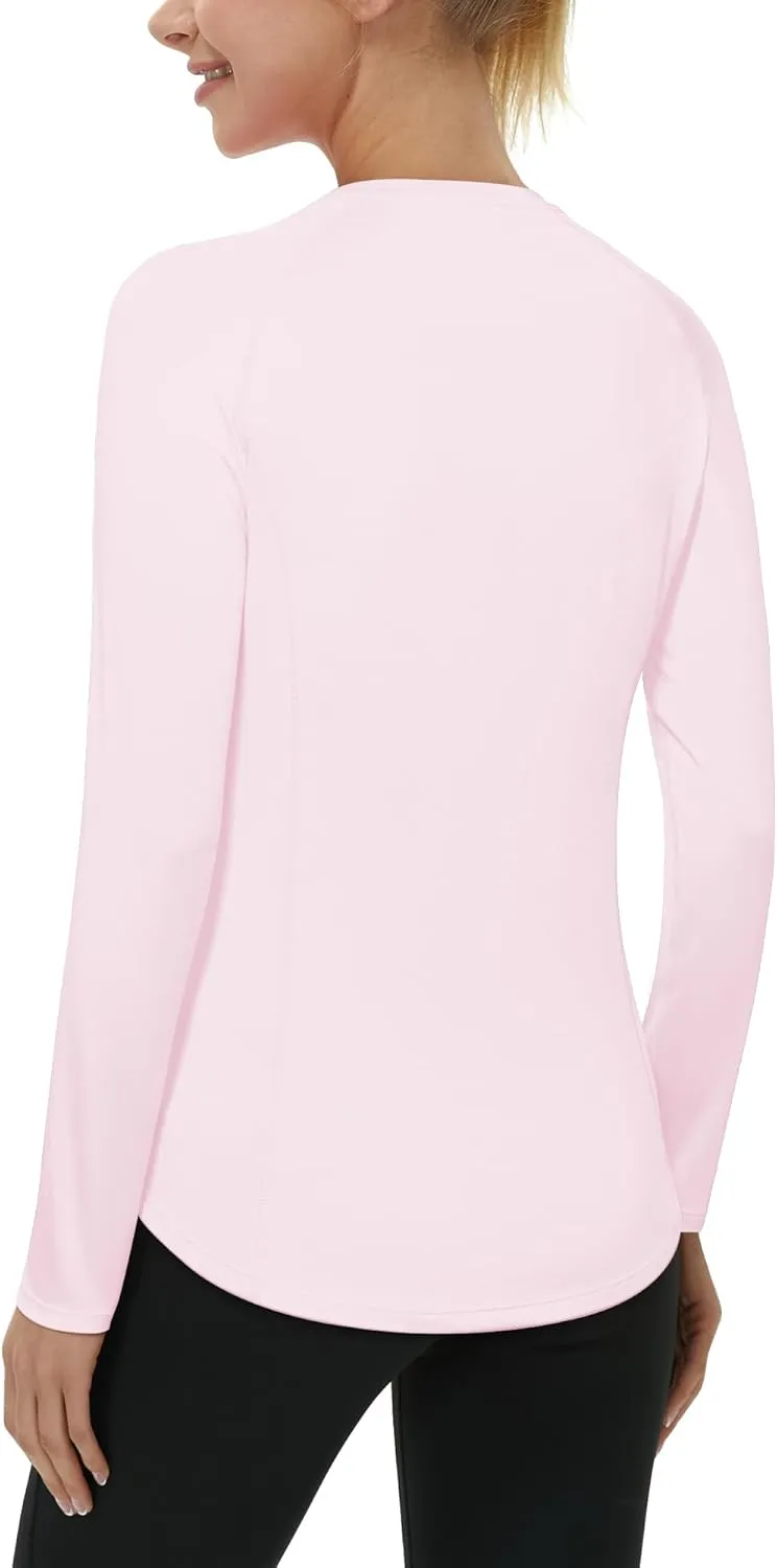 Roadbox Women's Long Sleeve UV Sun Shirts UPF 50  Workout Swim Rash Guard Tops