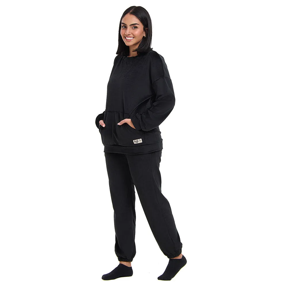 Snuggs women winter pajama Black Set